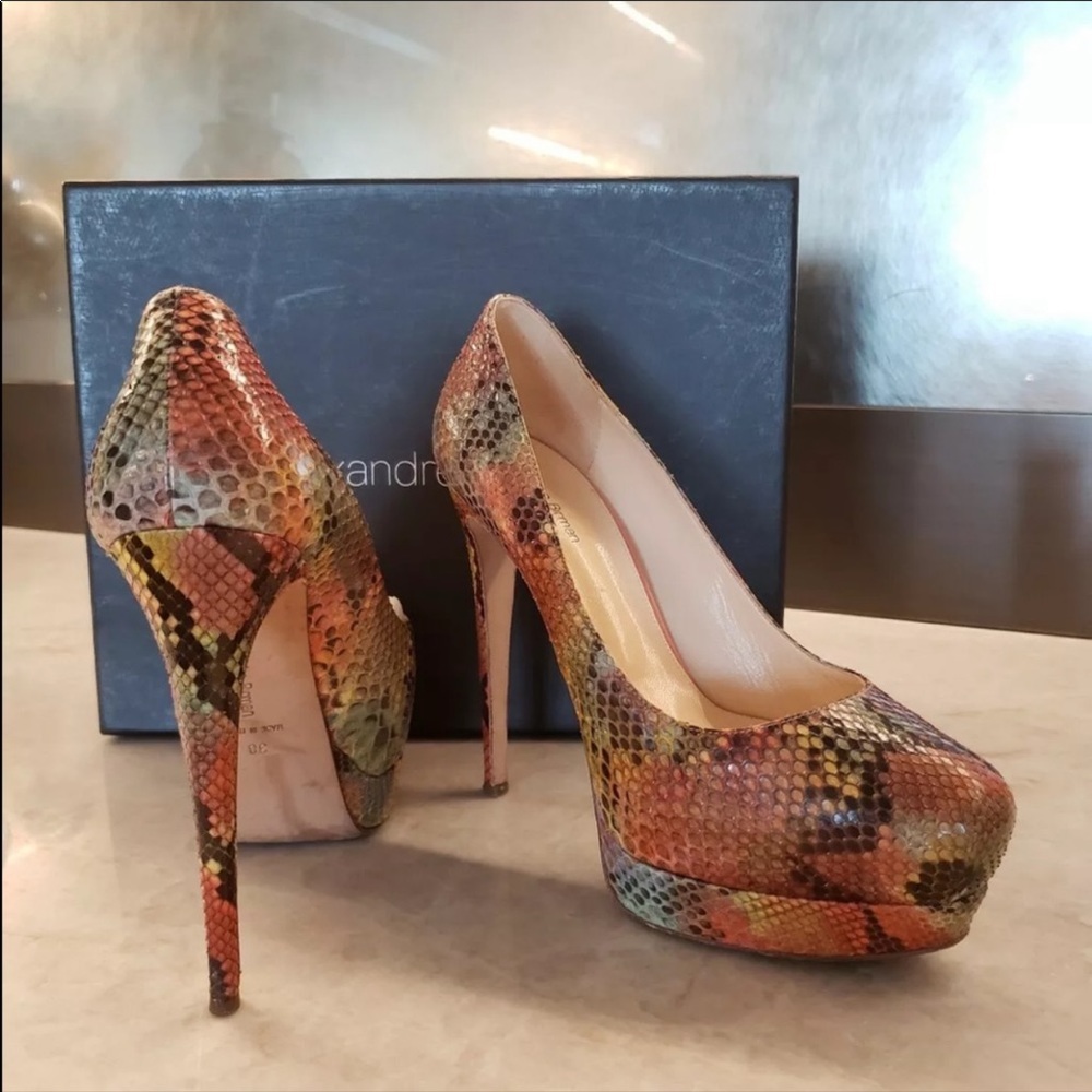 Alexandre Birman Multi Python Heels Size 38 - image 3